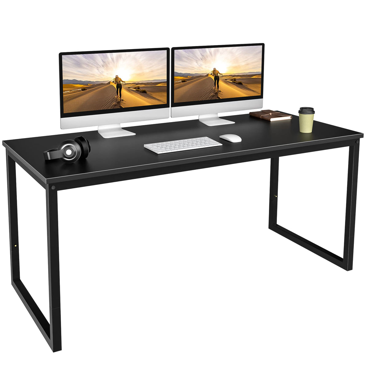 ZENY Computer Desk 55 Inch, Home Office Writing Desk, Modern Simple St ...