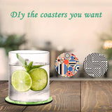 50 PCS Sublimation Blank Cup Coasters Bulk, 4x4 Inch Round Blank Cup Mat Rubber for Sublimation Transfer Heat Press Printing DIY Crafts OKBA