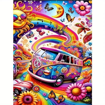 Tiwabb Car Diamond Art Kits for Adults,Diamond Painting Kits for Adults,5D Full Drill DIY Diamond Dot Gem Art Kit Wall Home Decor Arts Craft 15.75x11.81 inch