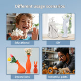 3D Printing Filament High-Speed PLA Filament 1.75mm 300mm/s 1kg Cardboard Spool Dimensional Accuracy +/- 0.03 mm Fit Most 3D FDM Printer-Cold White 3DHoJor