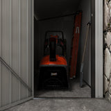 Outsunny 4' x 7.7' Metal Outdoor Storage Shed, Lean to Storage Shed, Garden Tool Storage House with Lockable Door and 2 Air Vents for Backyard, Patio, Lawn, White Outsunny