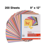 Staples 247445 Construction Paper 9-Inch x 12-Inch Assorted Colors 200 Sh./PK (MMK01200S) STAPLES