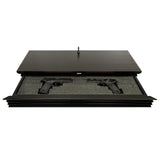 Eylar Intact Secret Home Decor with Hidden Storage, Floating Night Stand with Gun Drawer, Space-Saving Gun Shelf for Bedroom, Hallway, Office, Solid Wood (Black Style 2) Eylar