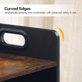 HOOBRO Weaning Table and Chair Set, Toddler Table and Chair Set, Furniture for Kids 1-3 Year Old, Kids Table and Chair Set for Reading Rustic Brown and Black BF38JD01 HOOBRO