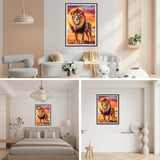 SENQAO Lion Diamond Painting Kits, Beast 5D Diamond Art Kits, Gem Art Painting with Diamonds Dots, Arts and Crafts for Beginners Adult Kids Wall Decor 12x16inch SENQAO