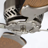 RecPro RV Ceiling Fan | 12V | 36" Brushed Nickel Finish | 4 Blades | Includes Switch (Oak) RecPro