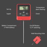 Timloon Waterproof Digital Candy Thermometer for Candy Making, Instant Read Cooking Thermometer with Pot Clip, Backlight LCD, 8" Long Probe, Temperature Alarm, ℃/℉ Switch for Kitchen, Outdoor BBQ Timloon