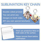 LaiHiulaan 240Pcs Sublimation Keychain Blanks Square Bulk Products Double Sides 80 MDF Sublimation Keychains Blank with 160 Rings and Clips Heat Transfer Sublimation Key Chain for DIY Craft LaiHiulaan