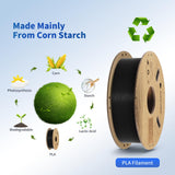 ANYCUBIC PLA Filament 1.75mm Bundle, 3D Printing PLA Filament 1.75mm Dimensional Accuracy +/- 0.02mm, 1KG Spool (2.2 lbs), 2KG Black+White ANYCUBIC