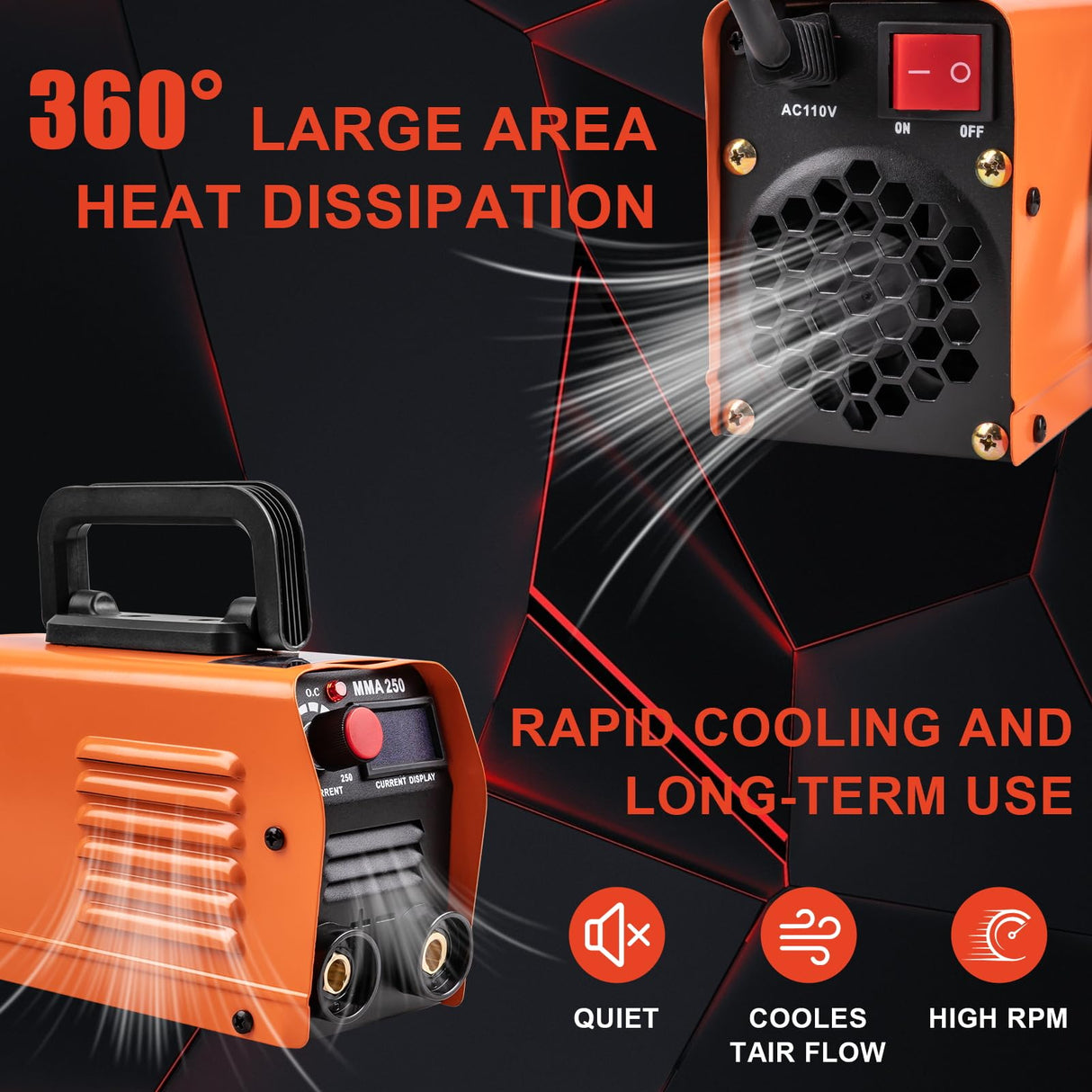 Siasky Mini Welding Machine, Upgraded Welder Machine 110V, Portable Stick Welder MMA-250A, IGBT Inverter Welder with Hot Start, Arc force, Anti-Stick Siasky