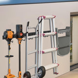 Garage Tool Organizer Wall Mount, 2Pack Folding Chair Storage Rack, Heavy Duty Garden Tool Holder for Hanging Shovel Rake Broom Ladder SAMRELAX