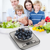 CROWNFUL Food Scale, 11 lb Digital Kitchen Scales with Built-in Coin Battery, Weight Ounces and Grams for Cooking and Baking, 6 Units with Tare Function, LCD Display, 304 Stainless Steel CROWNFUL