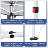 Outvita 10x30ft Ez Pop Up Outdoor Canopy Tent, Portable Commercial Instant Tent with Carry Bag for Party Wedding Birthday BBQ Events Outvita