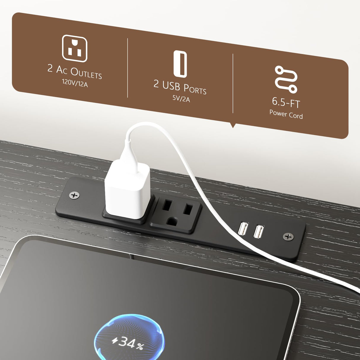 Furnulem 55” Long Dresser for Bedroom, TV Stand for 55 to 65 inch TV, Black Dresser with 10 Fabric Drawers, Chest of Drawer for Closet, Entertainment Center with Power Outlet & LED Light Furnulem