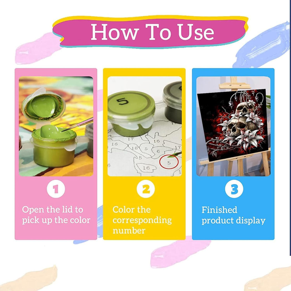 EPLUUM Waterfall Paint by Numbers Kit for Adults Canvas Moon Adult Paint by Numbers for Adults Mountains Painting by Numbers for Adult Paint by Number for Gift Home Wall Decor (16x20 inch) Generic