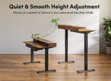 BANTI Height Adjustable Electric Standing Desk with 4 Drawers, 55 x 24 Inch Table with Storage Shelf, Sit Stand Desk, Rustic Brown Top BANTI