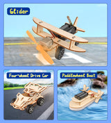 6-in-1 STEM Kits for Kids Age 8-12, Educational STEM Toys for Boys and Girls, Wooden Building Kit for Kids STEM Science Experiments Kit, Ideal Christmas Birthday Gifts for 8 9 10 11 12 13 Year Old FliipFlaap