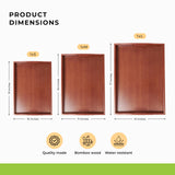 Prosumers Choice Wooden Tray - Dark Wood Serving Trays with Handles - Nesting Design for Space Saving - Wooden Serving Tray for Food, Drinks, Snacks - Set of 3 Prosumer's Choice