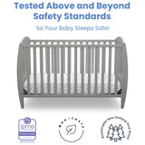 Delta Children Taylor 4-in-1 Convertible Baby Crib, Easy to Assemble, Sustainable New Zealand Wood, Grey Delta Children