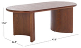 SAFAVIEH Home Collection Osai Walnut Brown Oval Top Coffee Table (Fully Assembled)