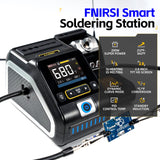 FNIRSI DWS-200 200W Precision Digital Soldering Station Kit, with 3 F210 & 6 F245 Soldering Iron Tips and 2 Helping Hands, Temp Value & Curve Mode, 3 Temperature Storage, Full-Color Display FNIRSI