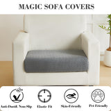 Disayu Magic Sofa Covers Couch Covers 2024 New Couch Cushion Covers Universal Sofa Covers Washable Stretch Slipcovers for Sectional Sofa (Texture Gray,Large Single Seat Cover) Disayu