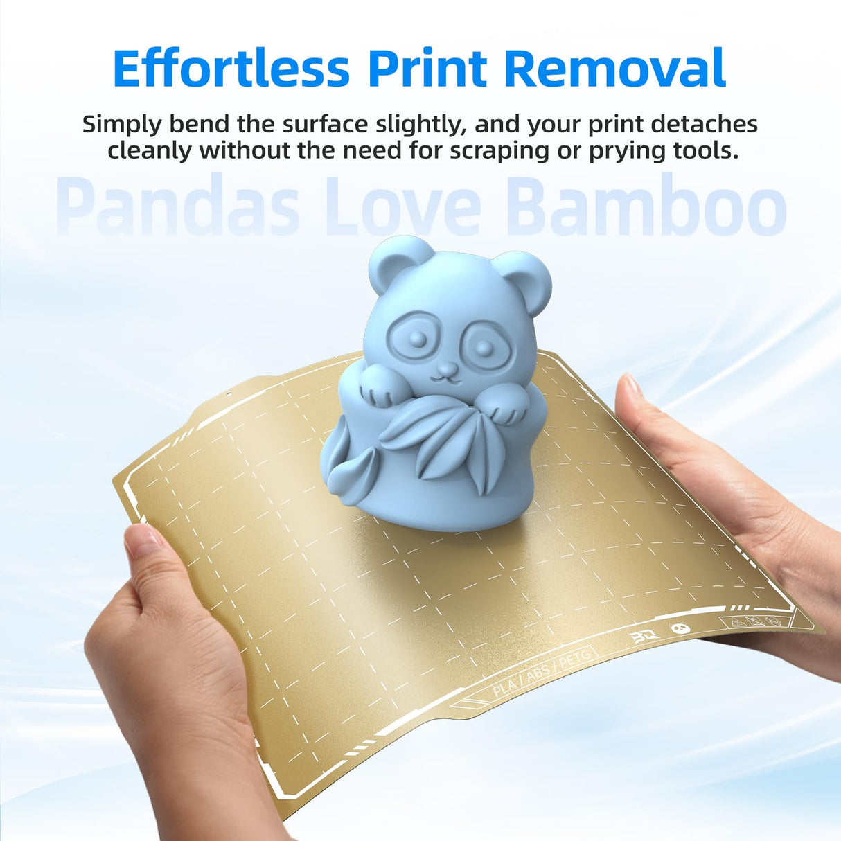 BIQU Double Side Textured PEI Panda Build Plate Compatible with Bambu-Lab A1 Mini 3D Printer 184x184mm PEI Spring Steel Build Plate Flexible Sheet Print Bed Removable Surface Platform BIQU