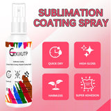 GEKIXUTP 200 ml Sublimation Spray for Cotton Tshirts,Sublimation Coating Spray for T-Shirts,Canvas, Polyester Fabric,Quick Dry, High Gloss,Polyester Spray for Sublimation GEKIXUTP