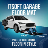 ITSOFT 60 x 38 in - Oil Absorbent Garage Floor Mat and Mechanic Pad - Protects Floor from Spills, Drips, Splashes and Stains | Washable, Cut to Size, Non Slip and Waterproof Backing Layer ITSOFT