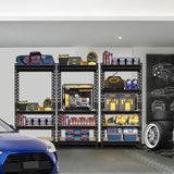 5 Tier Heavy Duty Garage Storage Shelving: Adjustable Metal Utility Shelving Rack for Basement, Pantry, Closet, Garage Storage Organization - 2,000lb Capacity (59"x28"x12") BIG RED