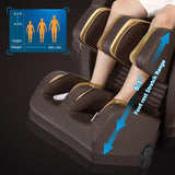 Artist hand Massage Chair Full Body, Zero Gravity Massage Chair SL-Track Shiatsu Massage Recliner Chair with 12 Modes, Bluetooth Speakers, Body Scan, Heating, Foot Roller, AI Control, Airbags, Brown Artist hand