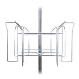 SSWBasics 4-Tier Chrome Rotating Standing Literature Rack - 64'H x 16"D - 16 Pockets Total - Sleek Floor Standing Book Display Rack for Periodicals - Sturdy Comic Book Display Stand for Magazines, SSWBasics