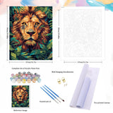 Natuyalo Paint by Numbers Kit for Adults Beginners, 16x20 Inch Canvas Painting by Number Drawing Paintwork with 3 Pcs Paintbrushes Acrylic Pigment, Lion in The Jungle Natuyalo