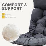 DWVO Hammocks Swing Chair with Cushions 330 LBS, Comfortable Egg Chair Wicker for Patio, Bedroom, Garden, Balcony Indoor and Outdoor Use, Gray DWVO