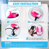 Honoson 2 Pieces Mini Craft Iron Mini Heat Press Iron with Charging Base Accessories for Beads Patch Clothes T Shirts Shoes Clothes and Hats Honoson