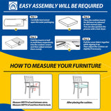 AAAAAcessories Outdoor Seat Cushions for Patio Furniture, Waterproof Replacement Patio Chair Cushions, Set of 2, 21 x 21 x 4 Inch, Navy Blue AAAAAcessories