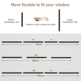 Extra Long Blackout Curtain Rods 120-inch to 175-inch - 1"Heavy Duty Adjustable Outdoor Curtain Rods for Windows,Patio Rustproof (10-14.5ft) - Black Bird Twig