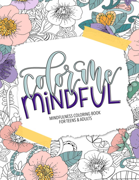 Mindfulness Coloring Book for Teens & Adults WoodArtSupply