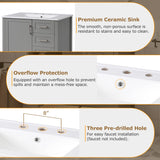 Mirightone 30" Bathroom Vanity with Sink, Bathroom Vanities 30 Inch with Sink, 30" Vanity with Sink for Bathroom, Soft Close Door, 3 Soft Close Drawers and Removable Tray (Grey) Mirightone