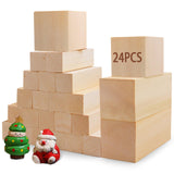 Basswood Carving Blocks for Crafts,Cymuber 24 PCS Whittling Wooden Blockss Kit with 3 Sizes,Wood Carving Blocks Wood Whittling Kit Wood Carving Set Wood Carving Wood Crafts for Kids and Adults Cymuber