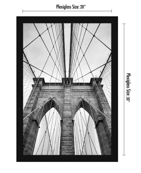 Americanflat 20x30 Poster Frame with Polished Plexiglass - Black Picture Frame - Wide Photo Frames Made of Engineered Wood for Vertical or Horizontal Wall Display - Epic Collection - Black Americanflat