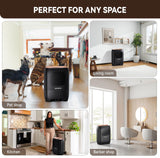 GAVASTO Pro Touchless Vacuum Automatic Dustpan - Ultra Fast & Powerful - Great for Sweeping Salon Pet Hair Food Dirt Kitchen, Canister Vacuum Cleaner Trash Can, Bagless, Auto Sensors, 1500 Watt-Black GAVASTO