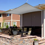 Eden's Decor 5' x 15' Grey Sun Shade Sail Outdoor Canopy Rectangular Awning Fabric Cloth Screen for Patio Garden Backyard Pergola Custom Size Eden's Decor