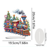 ARPADAMO Diamond Art Tabletop kit for Adult,DIY Diamonds Painting kit,Christmas Train Diamonds Painting for Adult, 7.8x7.6 inch Acrylic Diamonds Painting Board Kit, Special Crystal Diamond ARPADAMO