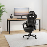 LUCKRACER Gaming Chair, Video Game Chairs Gaming Computer Chair with Footrest 350Lb Heavy Duty Gaming Chair Ergonomic Office Chair Lumbar Support for Adults, High Back, Swivel Seat, Recliner(Grey) LUCKRACER