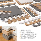 Angels Soft Foam Baby Play Mats Tiles with Borders, 32 pcs Set - Playmat Multi Use, Create & Build A Safe Area Interlocking Jigsaw Puzzle eva Non-Toxic Floor for Toddler Infant Kids Toy Room & Yard Angels