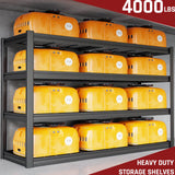 PMKES 67" Wide Garage Shelving Unit, 67" W x 24" D x 68" H, Heavy Duty Garage Storage Shelves,3500 LBS Capacity, Industrial Adjustable Shelves for Basement Warehouse PMKES