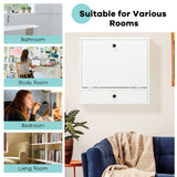 IFANNY Wall Mounted Desk, Wall Computer Desk w/Storage Drawer & Shelves, Compact Floating Desk for Wall, Space Saving Wall Desk Fold Down, Wall Desks for Small Spaces (White) IFANNY