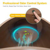 Eggloa6 Cat Litter Box Plant Enclosure – Secret Hidden Litter Box with Odor Removal Technology, Artificial Plants, and Scoop, Perfect for Housebreaking Cats and Small Pets (Brown) COZIWOW