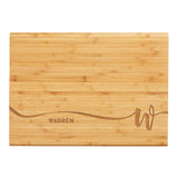 Script Initial Personalized Bamboo Cutting Board - Customizable Kitchen Gadgets, Ideal for Charcuterie Boards & Wedding Registry, Large Chopping Board with Unique Design, Gift for New Home 10" X 14" Personalization Universe